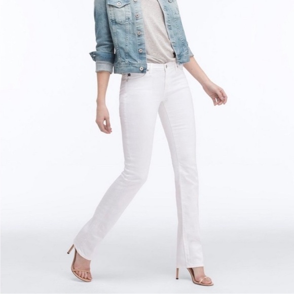 NEW AG Adriano Goldschmied The Ballard Slim Boot Jeans in White Size 26R - Picture 1 of 12